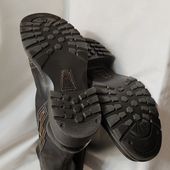 Timberland Tall Wingtip Leather Heeled Boots (W Size 7.5) - Picture 11 of 16